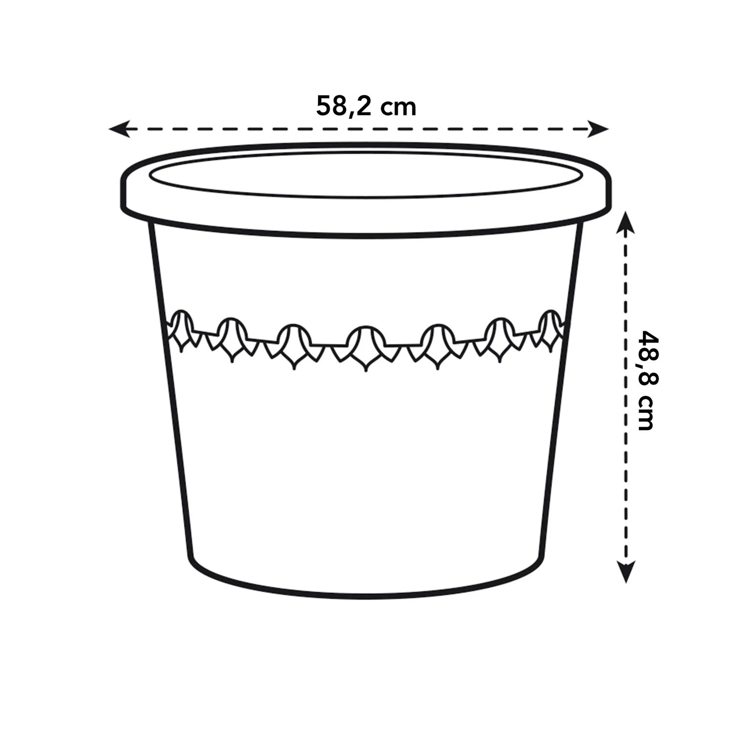 Elho Algarve Cilindro Wheels 58cm Terracotta - Imagen 4