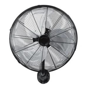 FABRILAMP Ventilador de Pared Arrecife 60W Negro/Plata 40cm 3 Velocidades Oscilante