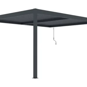 HABITAT ET JARDIN Pérgola Adosada Aluminio Windsor 3x4 m Gris Antracita