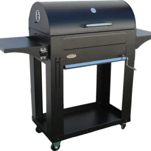 IMOR Barbacoa Carbón Milano 141 cm para +10 Personas con Termómetro y Mesas Laterales