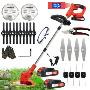 OUTIGO Desbrozadora Inalámbrica 42V (2x21V) Ultraligera 0,95kg con 2 Baterías